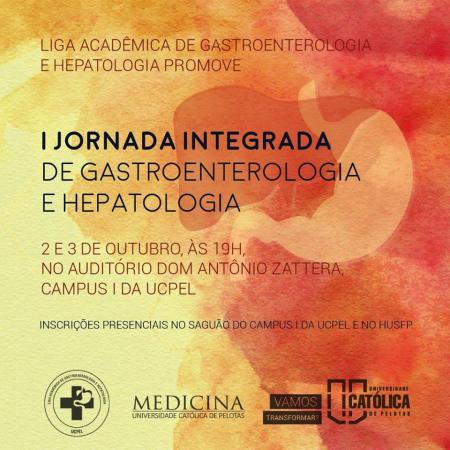 LAGH/ UCPel promove a I Jornada Integrada de Gastroenterologia e Hepatologia
