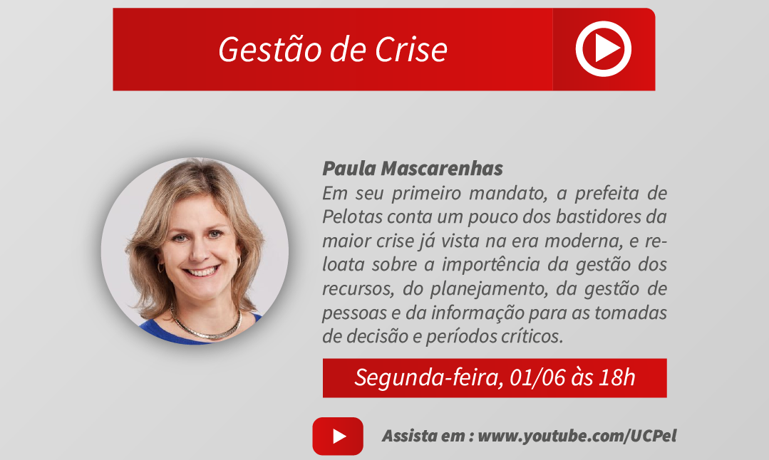 Live "Gestão em Tempos de Pandemia" com Paula Mascarenhas