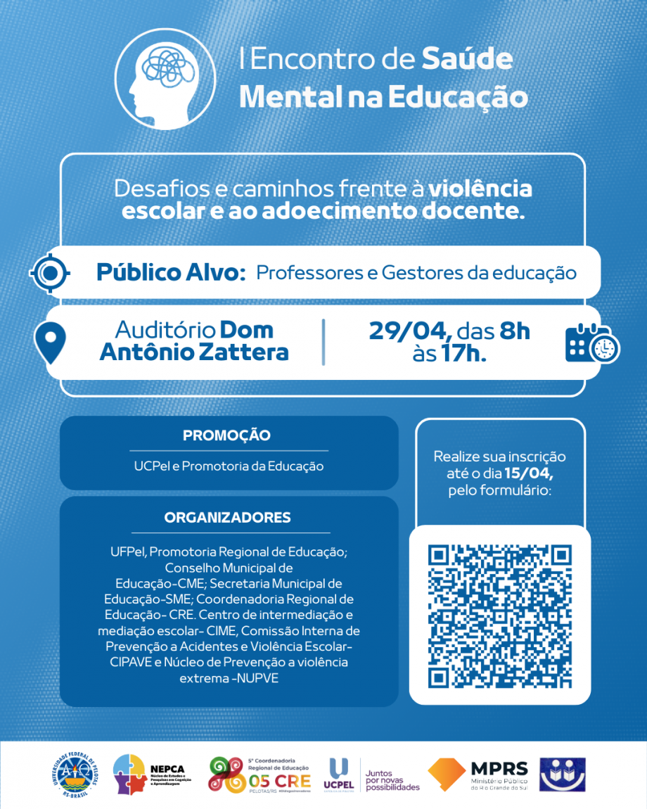UCPel promove encontro regional para debater saúde mental e violência nas escolas
