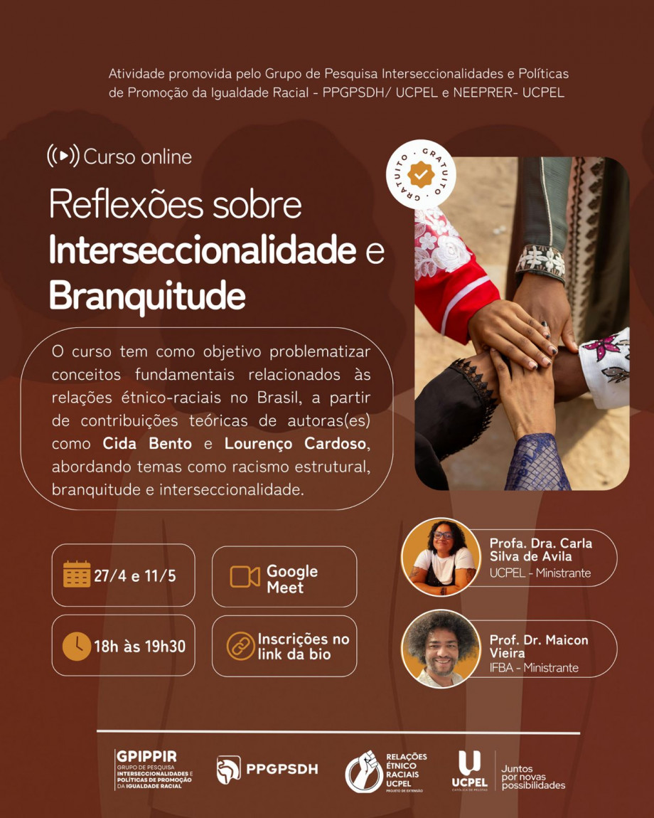 UCPel promove curso sobre Interseccionalidade e Branquitude