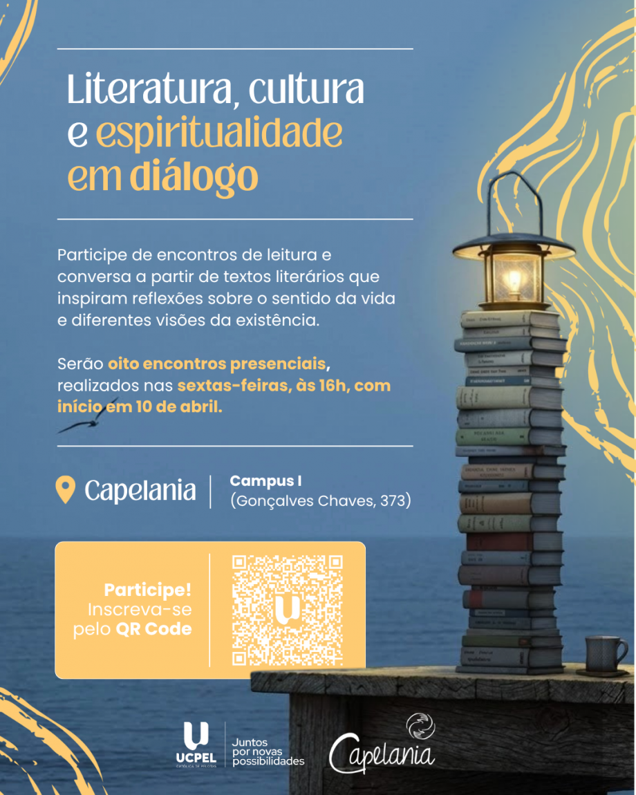 UCPel promove oficina que une literatura, cultura e espiritualidade
