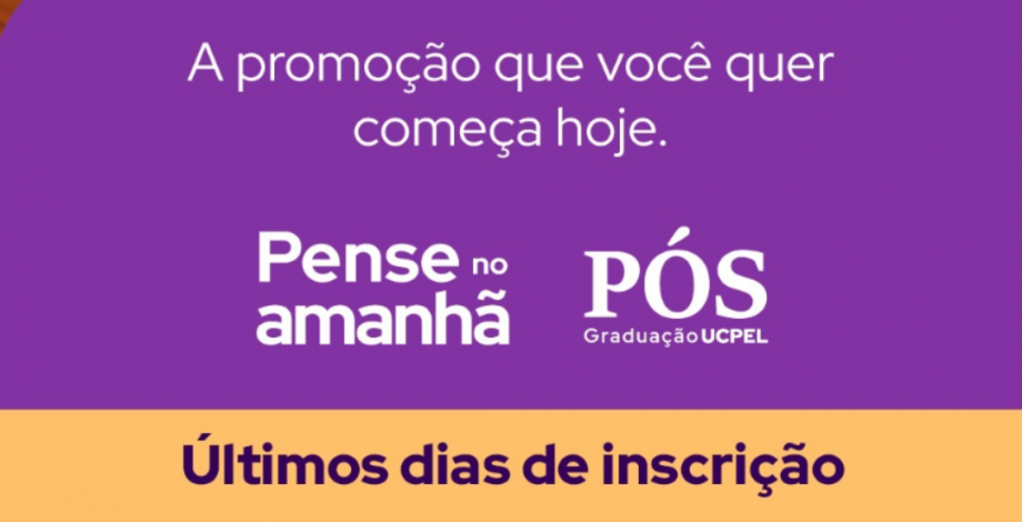 Últimos dias para inscrição nos cursos de pós-graduação da UCPel