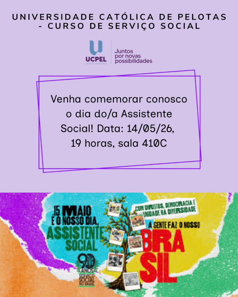 UCPel realiza evento em celebração ao Dia do Assistente Social