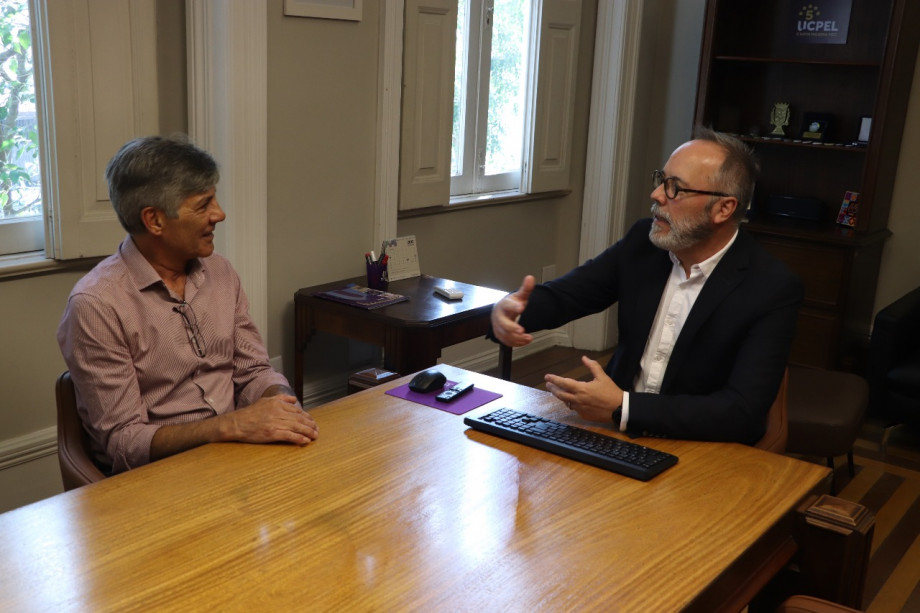 Reitor da UCPel recebe a visita do prefeito Fernando Marroni