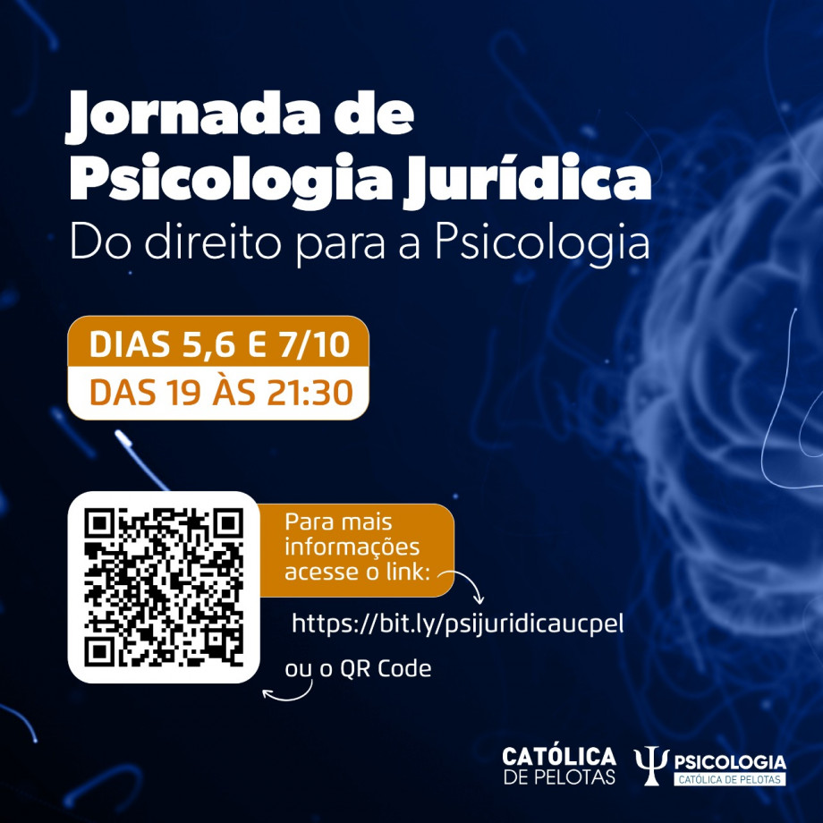 Jornada de Psicologia Jurídica começa nesta quarta-feira