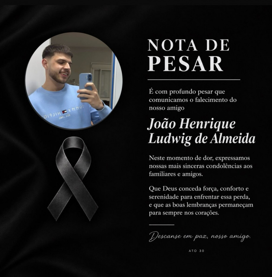 Nota de Pesar: João Henrique Ludwig de Almeida