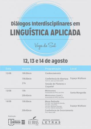 Diálogos Interdisciplinares em Linguística serão debatidos na UCPel