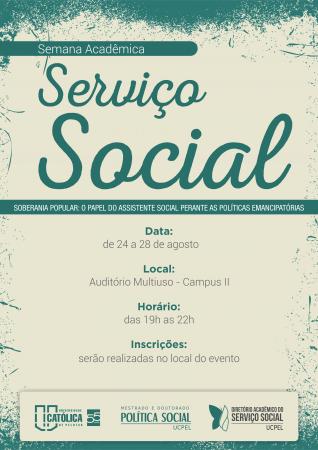 Semana Acadêmica do Serviço Social inicia nesta segunda-feira (24)