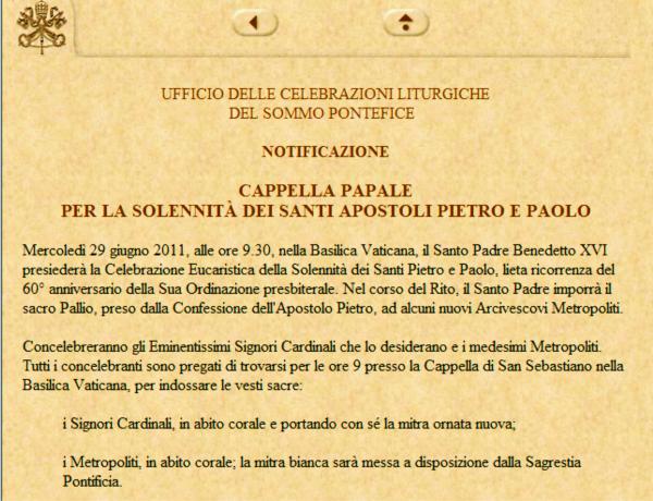 Dom Jacinto receberá Pálio sagrado no Vaticano