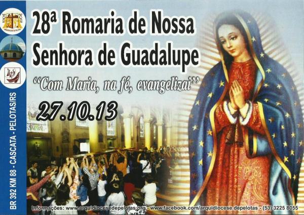 Romaria de Guadalupe ocorre neste domingo (27)